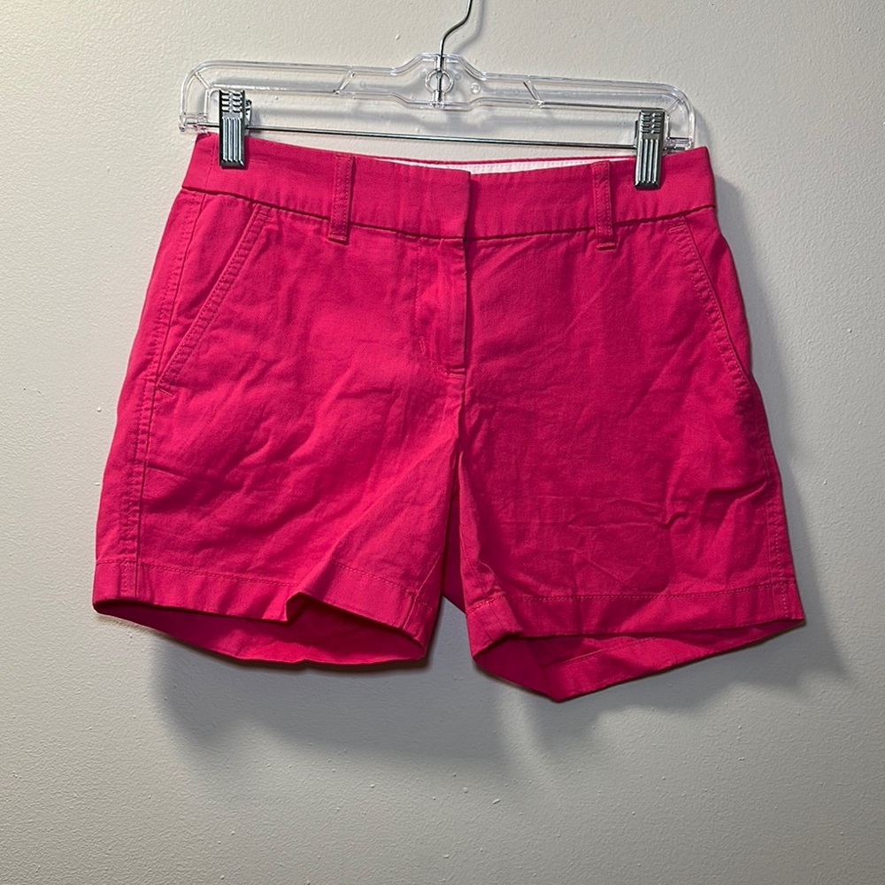 💛J. Crew Women’s Hot Pink 5” Classic Chino Short Size 00